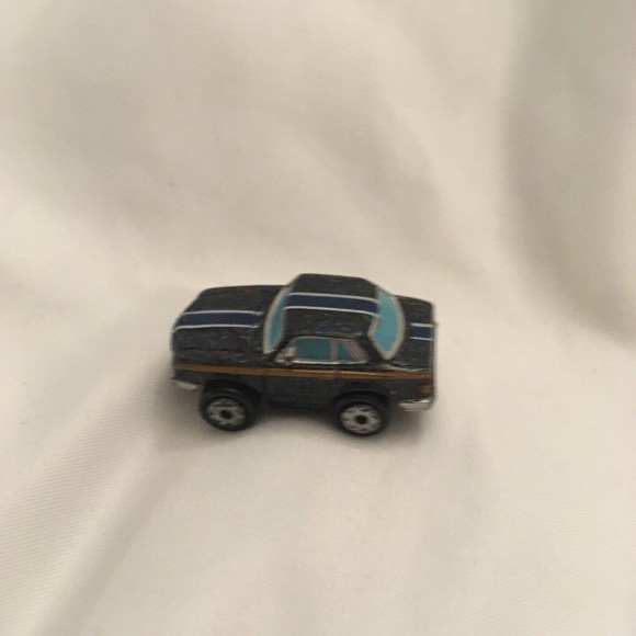 Micro Machines Galoob Mercedes with Stripes and Sparkle in the Paint Blue Grey - Picture 2 of 7